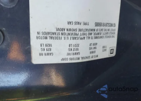 2001 Chevrolet Malibu Ls z USA, uszkodzony, nr VIN 1G1NE52J916189085